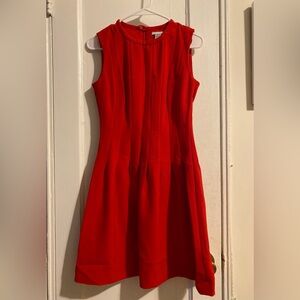 H&M Red Sleeveless Fit & Flare Dress Size 4